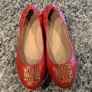 Tory Burch Red Flats